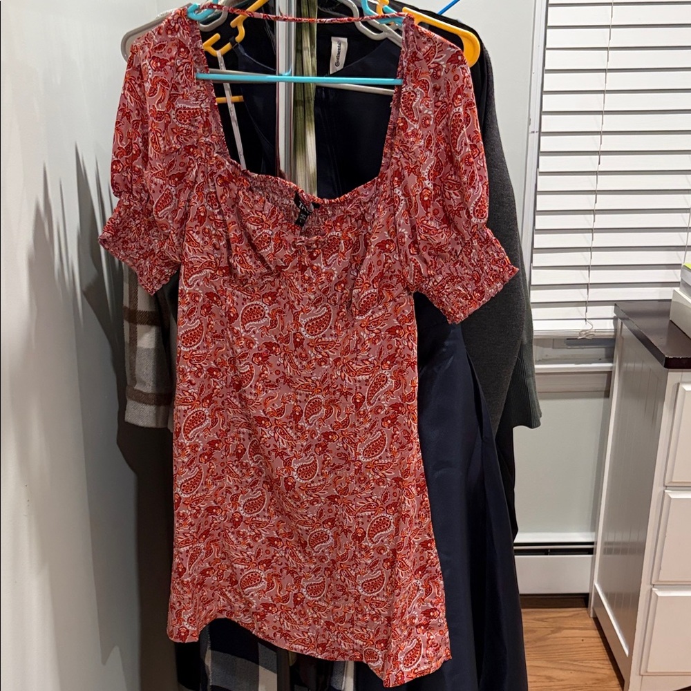 Trixxi Red Paisley Mini Dress